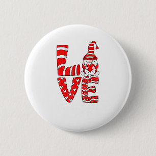 Love Teacher Squad Gnome Hearts Valentines Gnome T 2 Inch Round Button