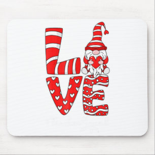 Love Teacher Squad Gnome Hearts Valentines Gnome T Mouse Pad