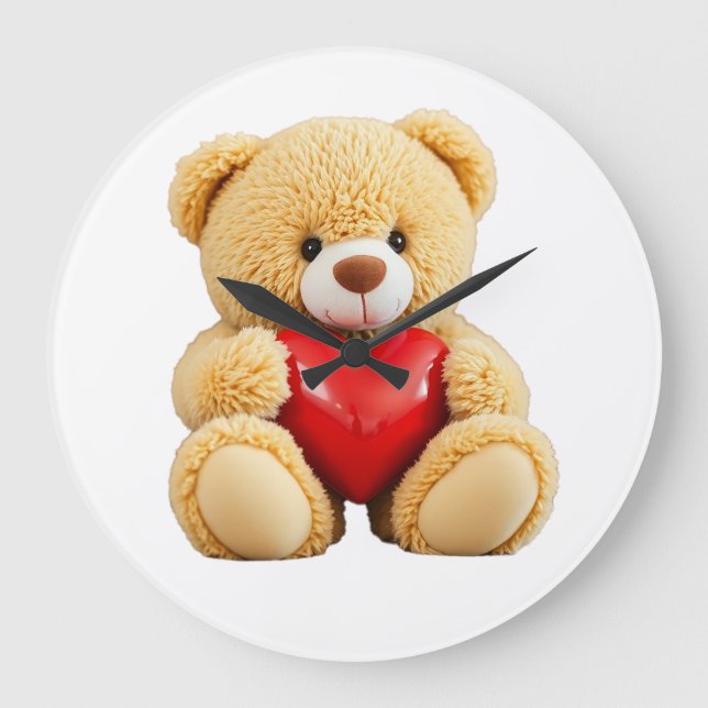 Love Teddy Large Clock (Front)