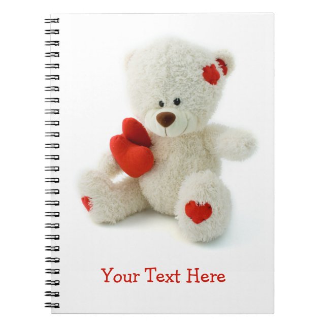 Love Teddy Valentine carnet personnalisé (Devant)