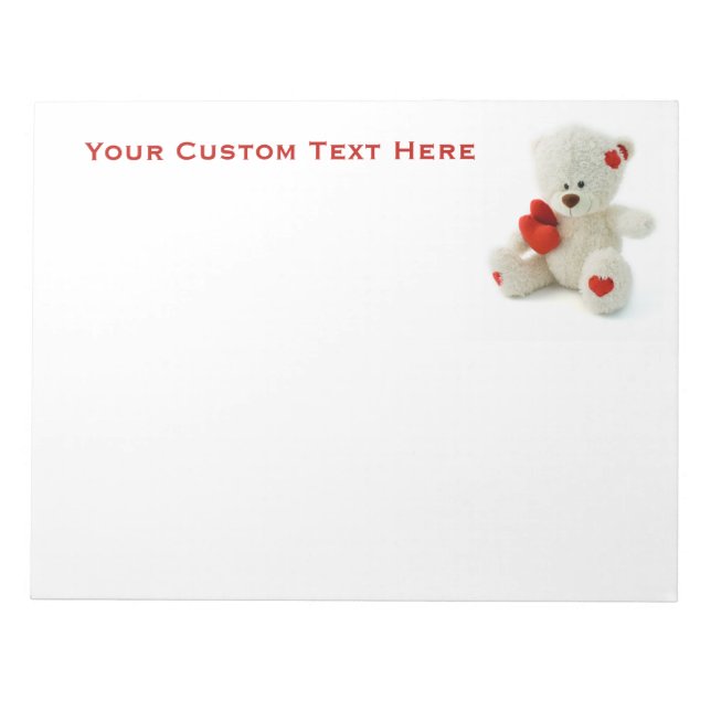 Love Teddy Valentine custom notepad (Front)