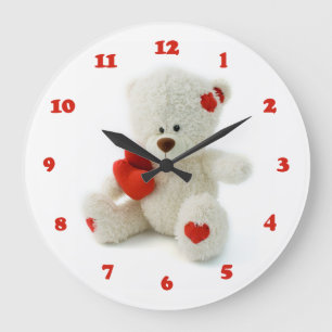 Love Teddy Valentine custom wall clock