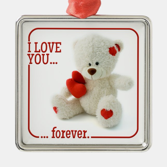 Love Teddy Valentine ornament (Front)