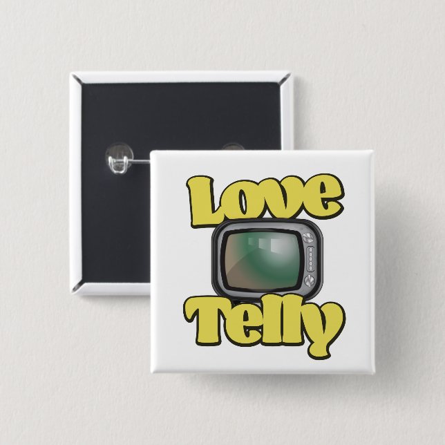 Love Telly 2 Inch Square Button (Front & Back)