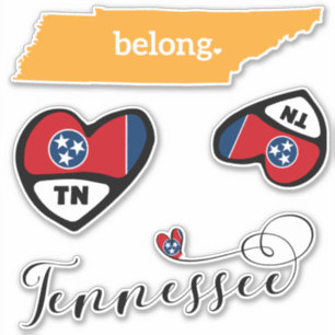Love Tennessee, 3 Designs, Die Cut Stickers