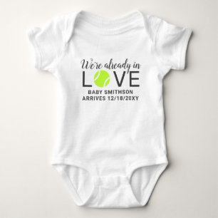 Love Tennis Baby Pregnancy Announcement Bodysuit
