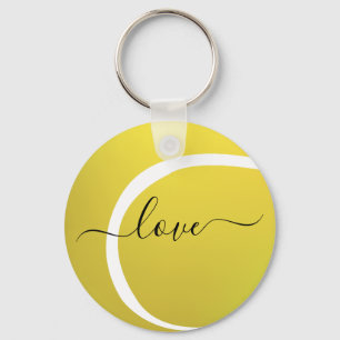 LOVE Tennis ball Keychain