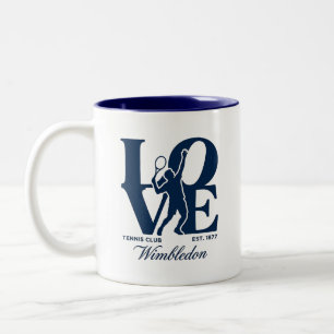 Love Tennis Club Wimbledon Est 1877 Two-Tone Coffee Mug
