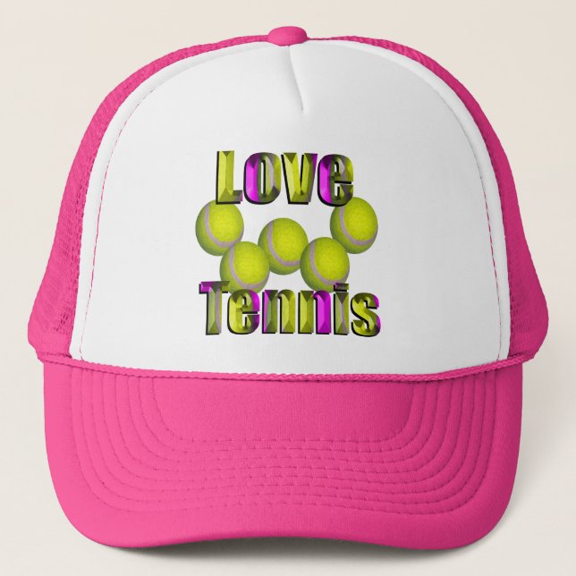 Love Tennis Design, Trucker Hat (Front)