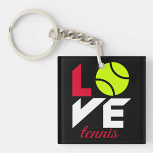 Love tennis keychain
