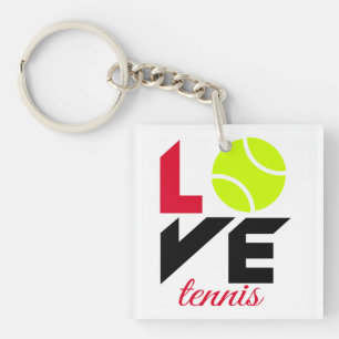 Love tennis keychain
