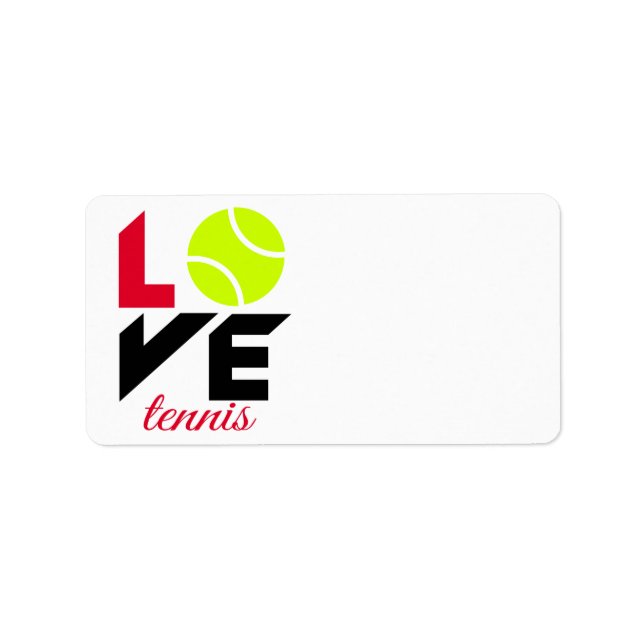 Love tennis label (Front)
