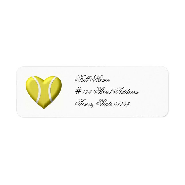Love Tennis Mailing Labels (Front)