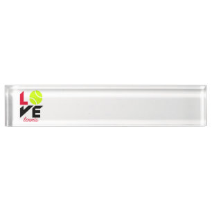 Love tennis nameplate