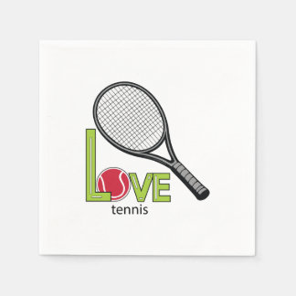 Love tennis napkin