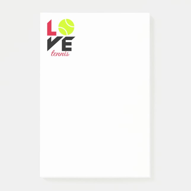 Love tennis post-it notes (Front)