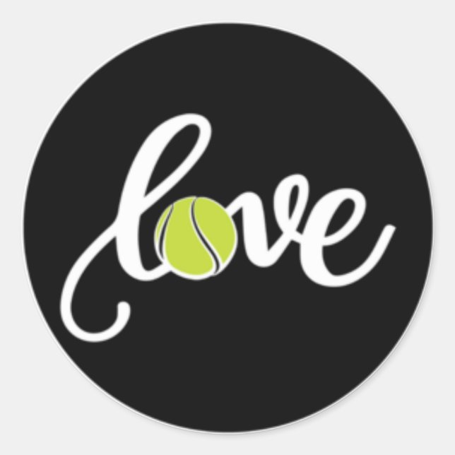 Love Tennis Sticker Tennis Ball (Devant)