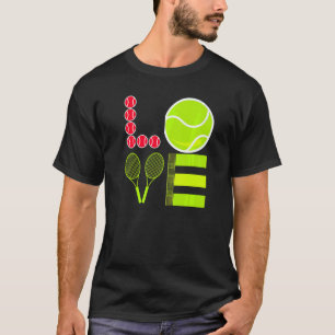 Love Tennis  Tennis Ball I Called In Sick To Be He T-Shirt