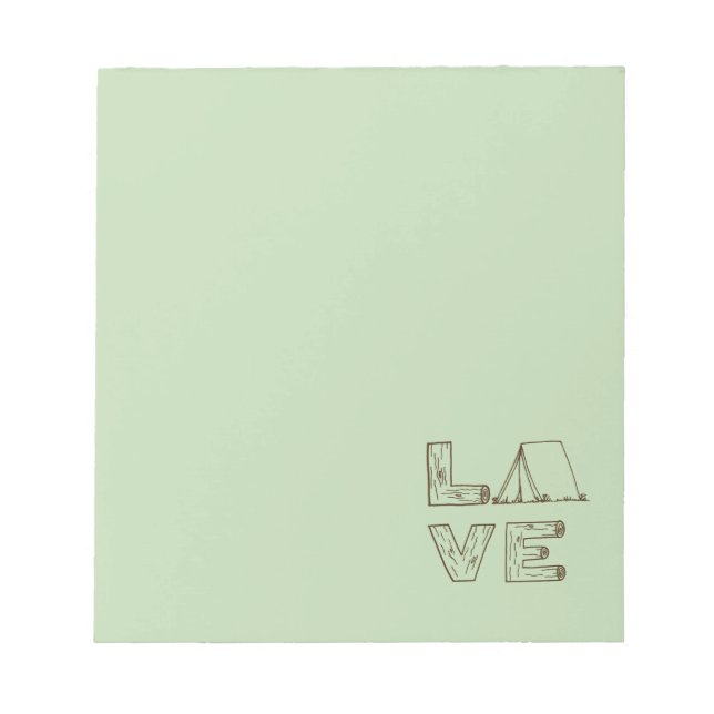 Love Tent Camping Notepad (Front)