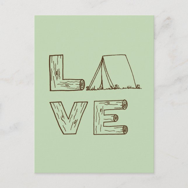 Love Tent Camping Postcard (Front)