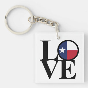 LOVE Texas Lone Star Key Chain Small