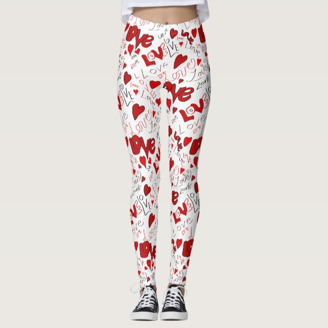 Love Text Art Leggings (Front)