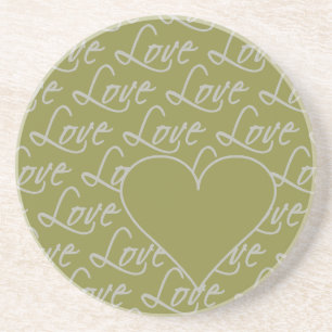 Love Text coaster, customize Coaster