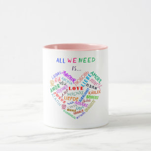 Love Text Coffee Mugs