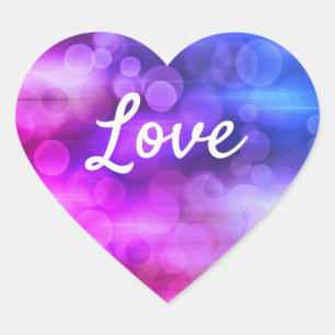 Love Text Heart Shape Cool Filtered Circles Sticker