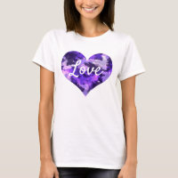 Love Text Heart Shape Purple Cool and Blue