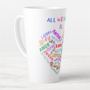 Love Text Latte Mug