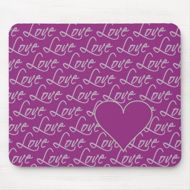 Love Text mousepad, customize Mouse Pad (Front)