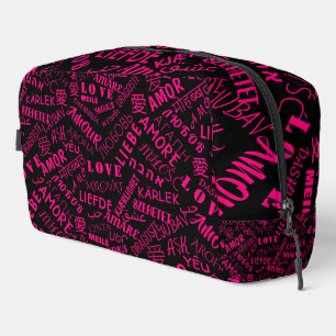 Love Text Multilingual Custom Colours Dopp Kit
