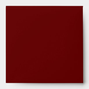 Love Text Personalized Square Envelopes in Merlot