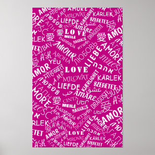Love Text Posters - Custom Colour