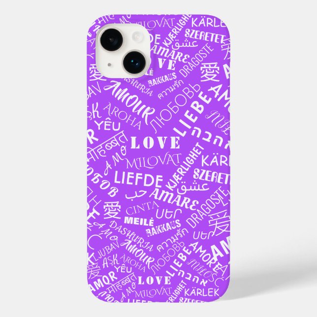 Love Text Purple coque iphone - Choisir les couleu (Verso)