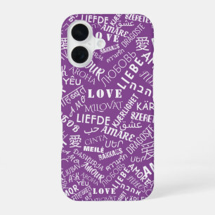 Love Text Purple iPhone Case Custom Colour