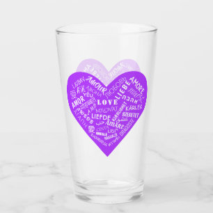 Love Texte Coeur Verre