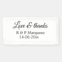Love & thanks add couple name wedding add date yea