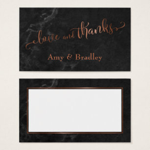 Love & Thanks   Copper Script w/ Black Marble