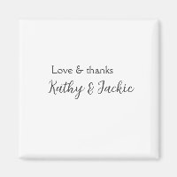 Love & thanks couple name wedding simple minimal