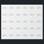 Love & thanks couple name wedding simple minimal  wrapping paper<br><div class="desc">girly design</div>