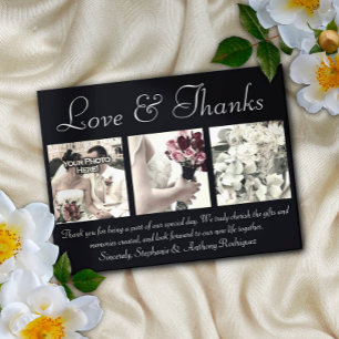 Love/Thanks Custom Wedding Thank You Card 3 Photos