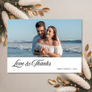 Love & Thanks Holiday Couple Holiday Card