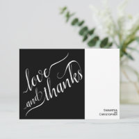 Love & Thanks Minimalist 2 Pane Modern Wedding