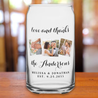 Love & Thanks Photo personnalisée Collage Mariage
