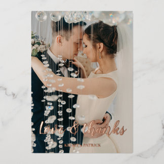 Love & thanks wedding thank you card