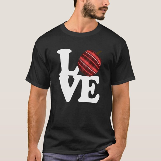Love Thanksgiving Pumpkin Flannel T-Shirt (Front)