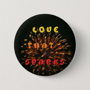 Love That Sparks Abstract Art Design Print 2 Inch Round Button