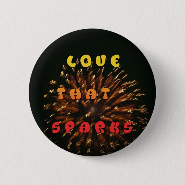 Love That Sparks Abstract Art Design Print 2 Inch Round Button (Front)